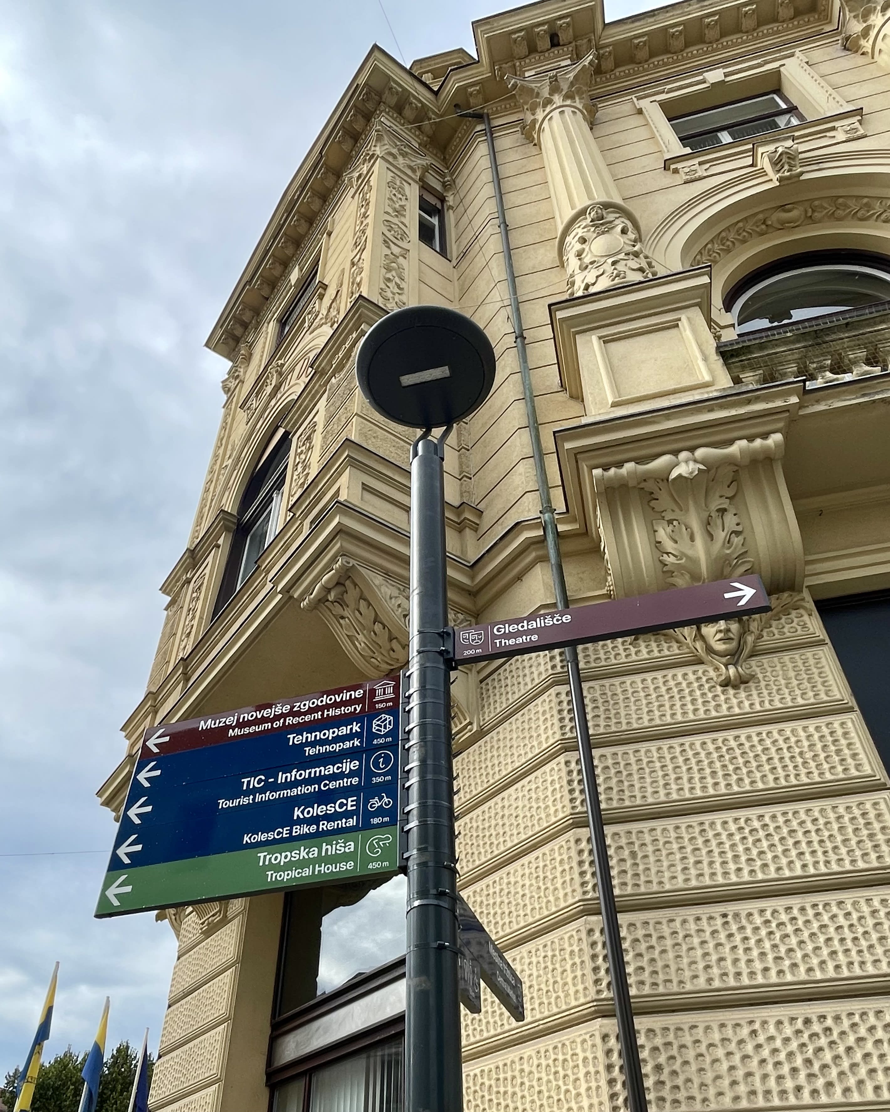 Usmerjevalne table v centru mesta