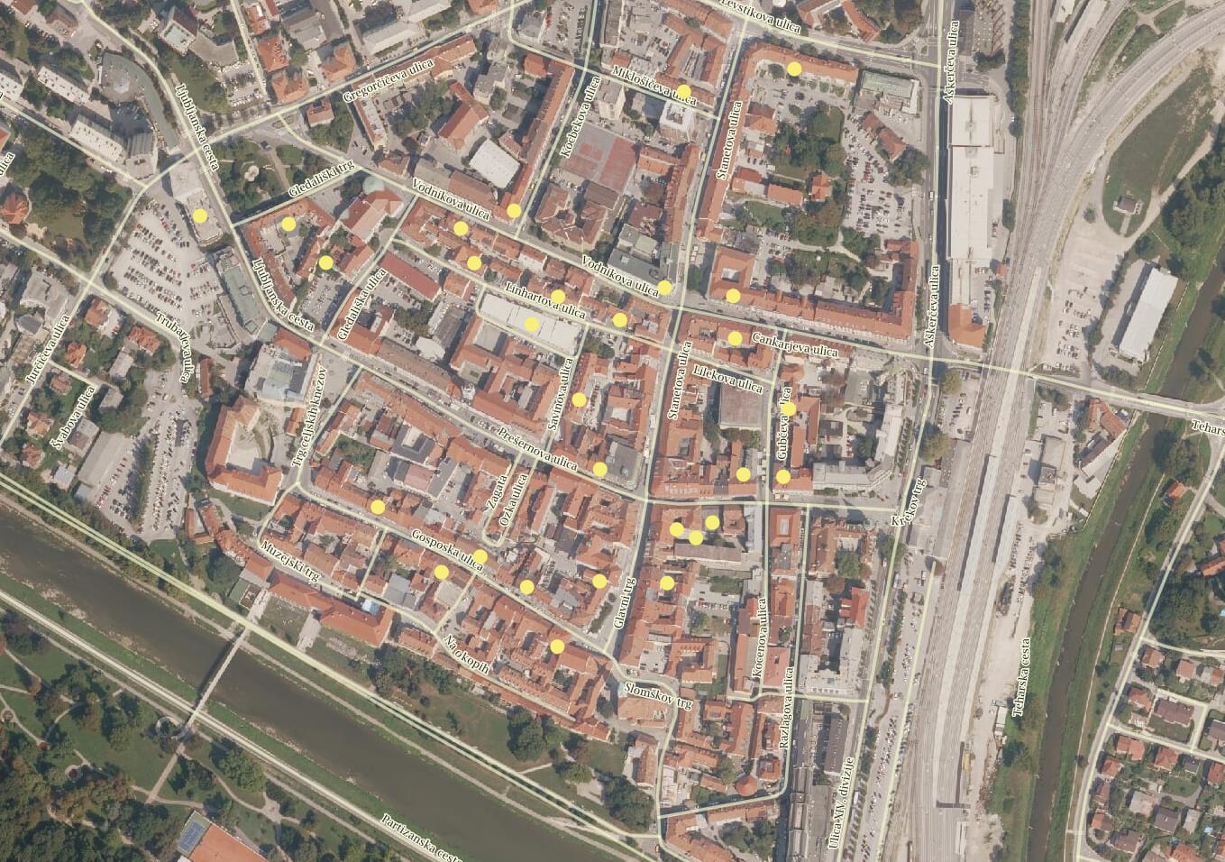 Zemljevid poslovnih prostorov