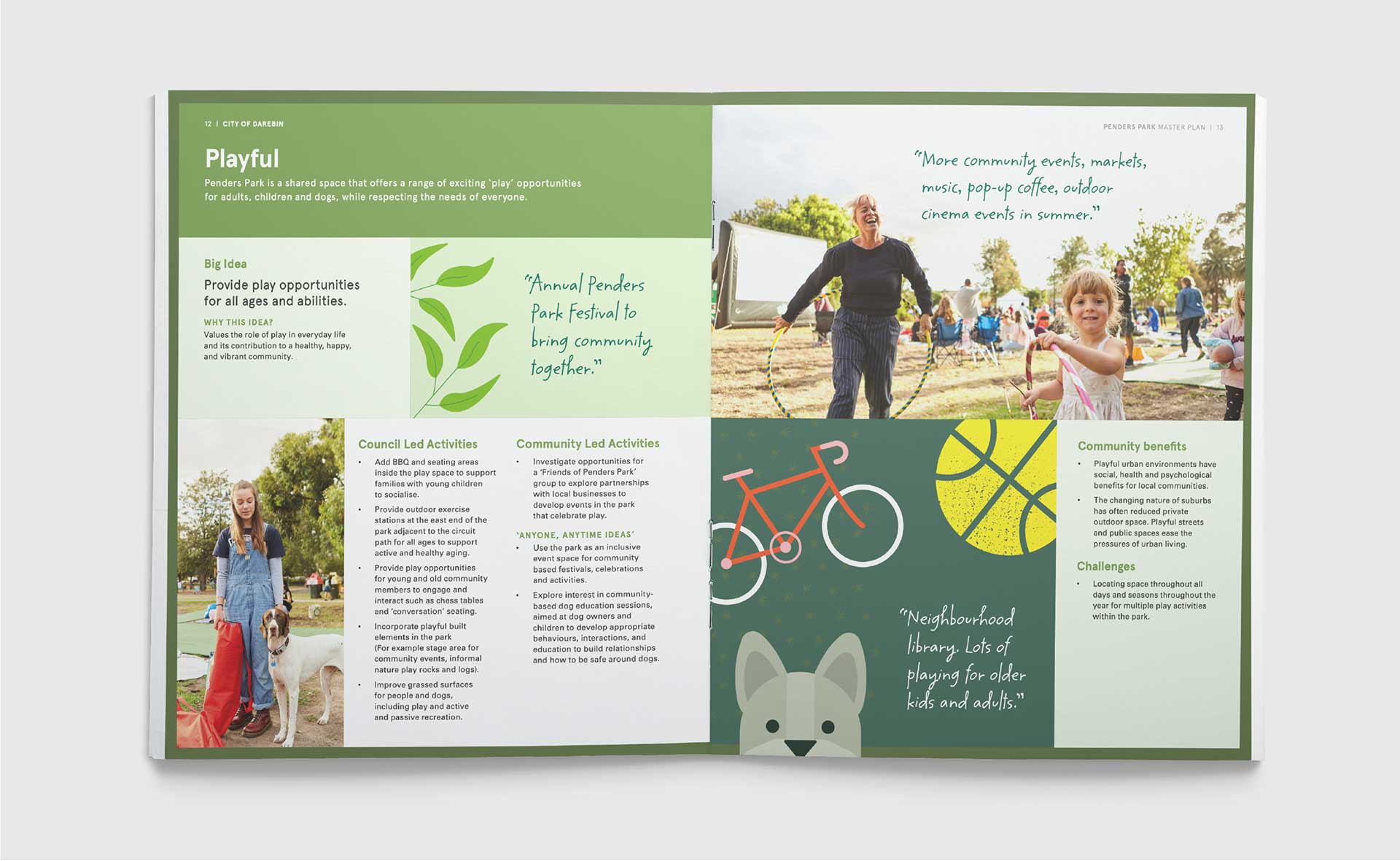 Penders Park Master Plan Brochure Design