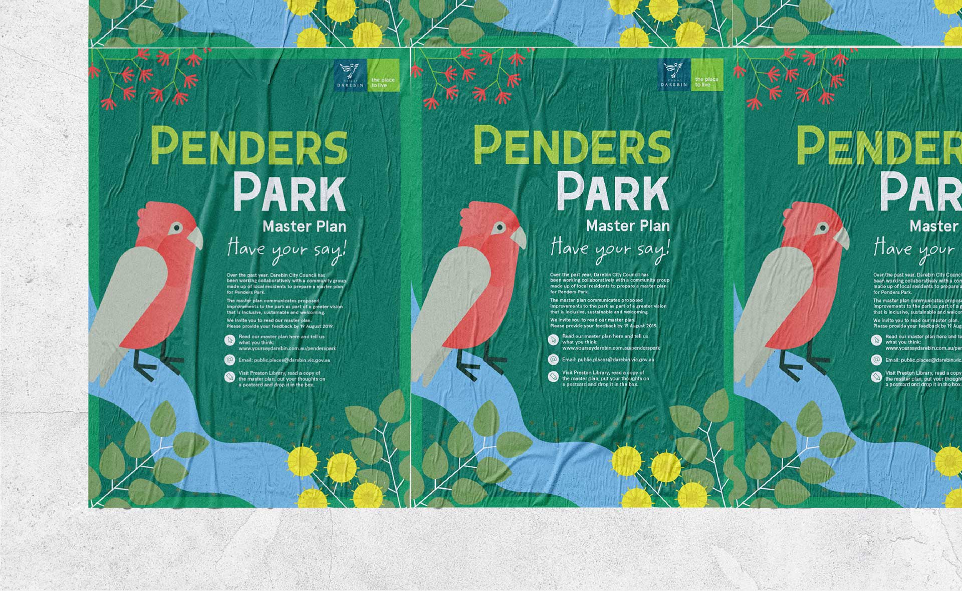 Penders Park Master Plan Event Poster
