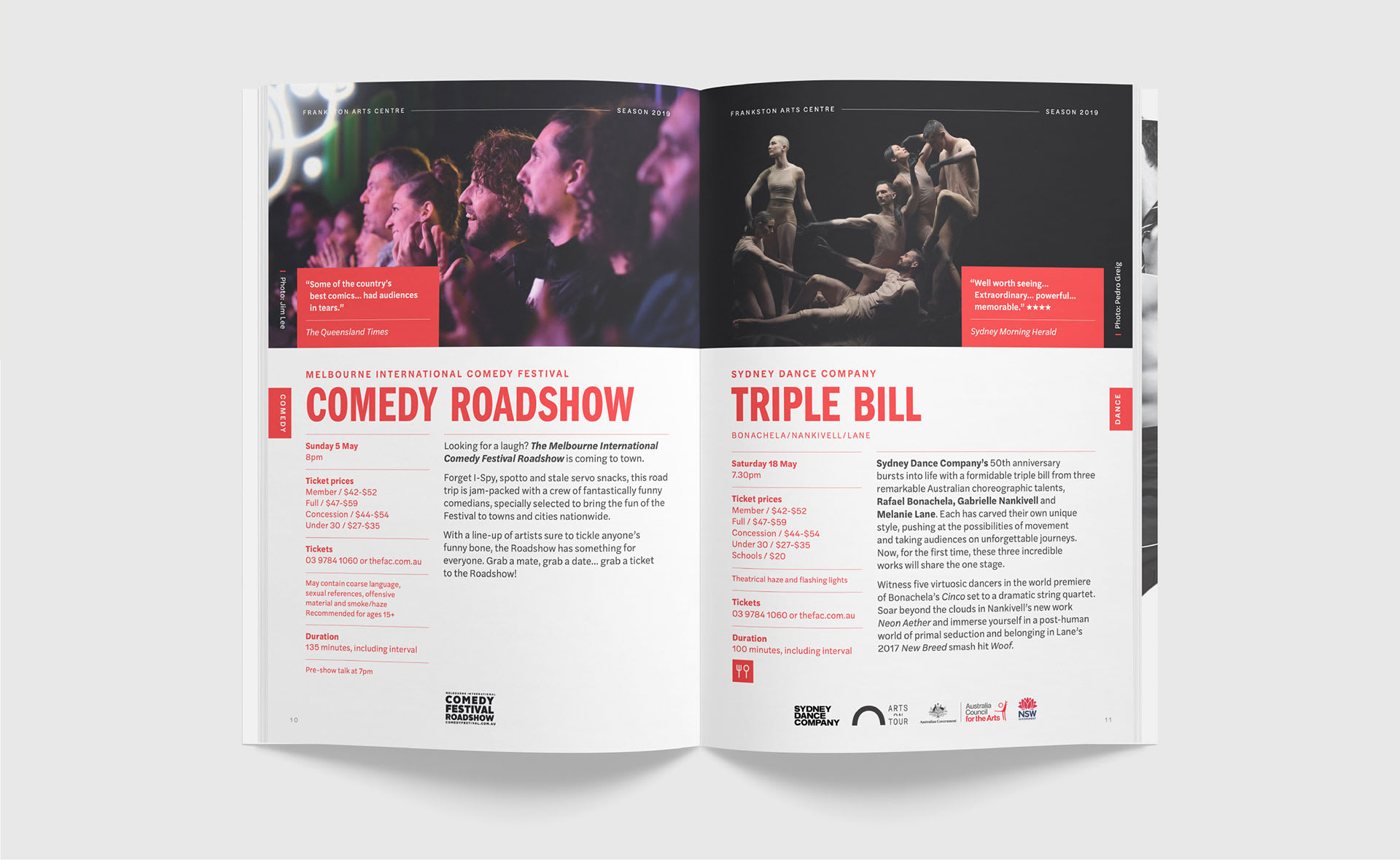Frankston Arts Centre brochure design