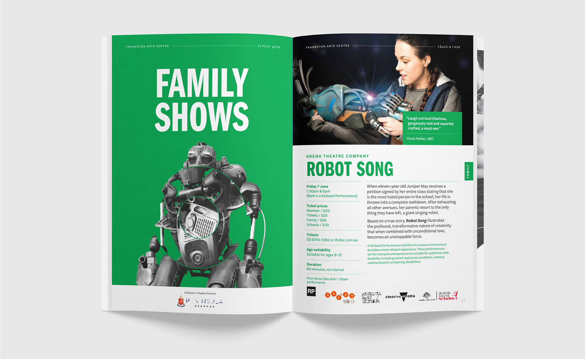 Frankston Arts Centre brochure design