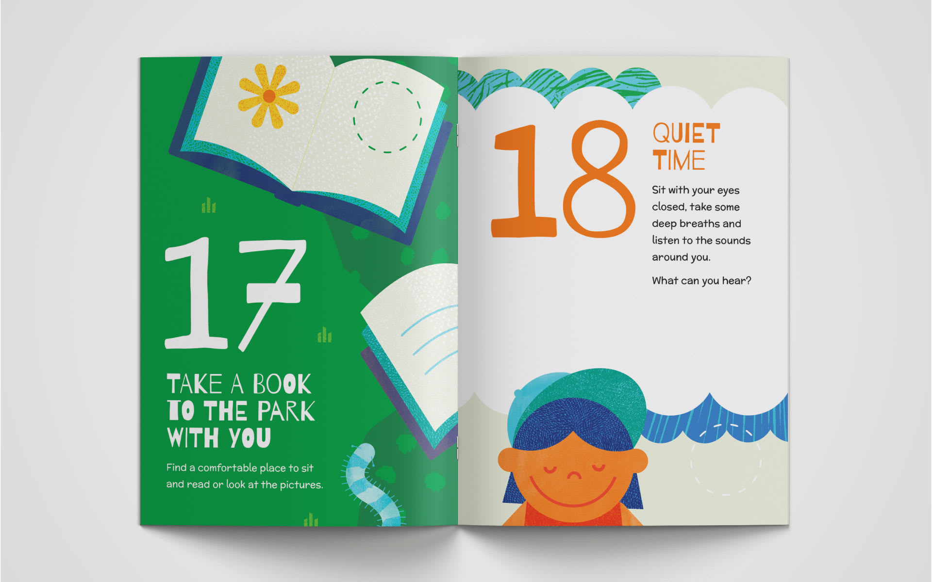 Inside spread of the Moreland Nature Explorer Passport