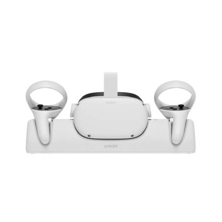 White Oculus Anker Charging Dock for Quest 2