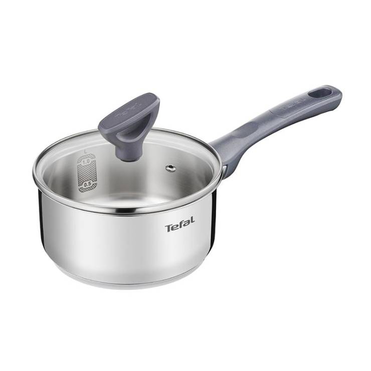 Heiligdom Begrafenis verder Silver Steel Sauce Pan with Lid 18 cm Daily Cook G7122374 Size 19.6 x 37.7  x 12 cm