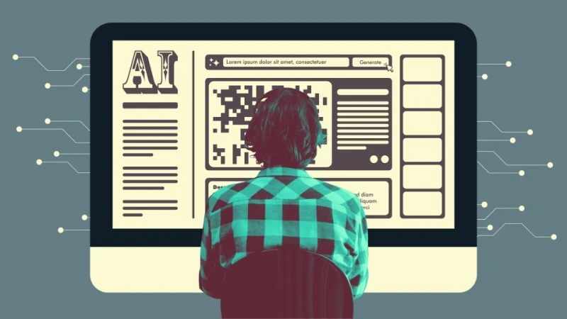 Um programador sentado na frente do ecrã