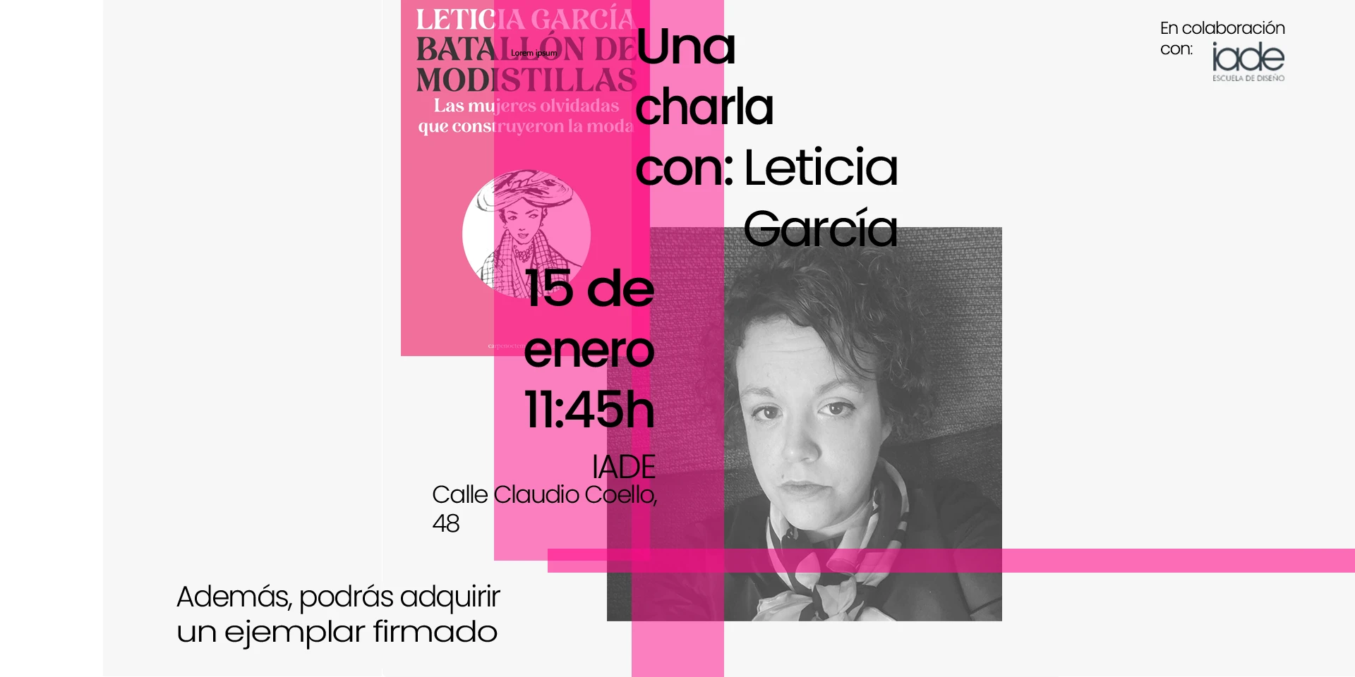 Cartel charla Leticia García