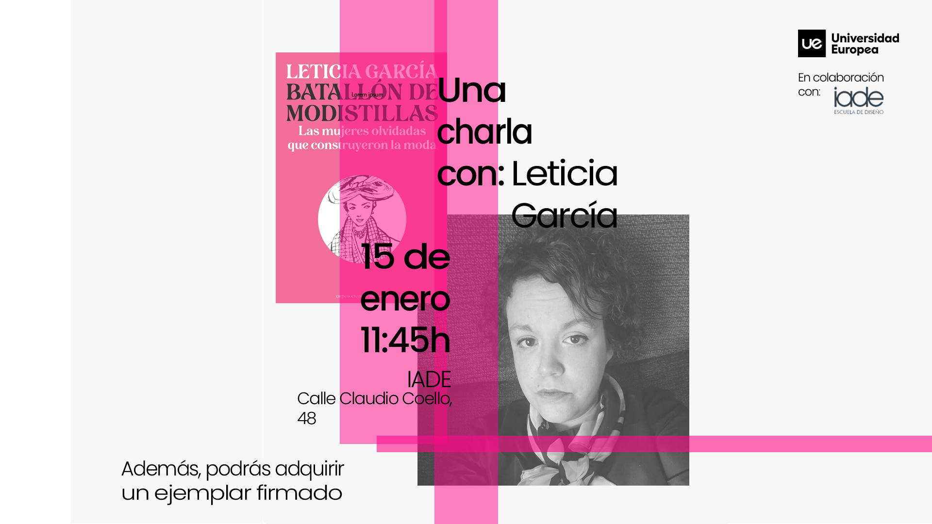 Cartel charla Leticia García