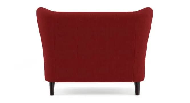 2 Seater Fabric Loveseat in (Teak Wood) Salsa Red Colour., view 3