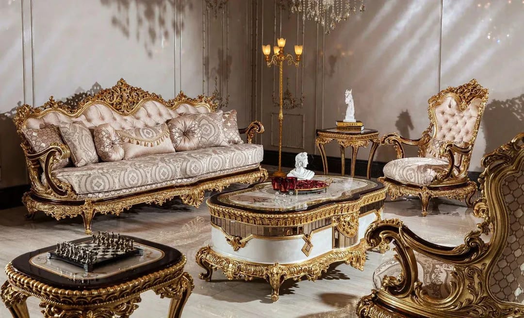 Beautiful Classic Living Room Design Carving Sofa Set (Copy), view 2