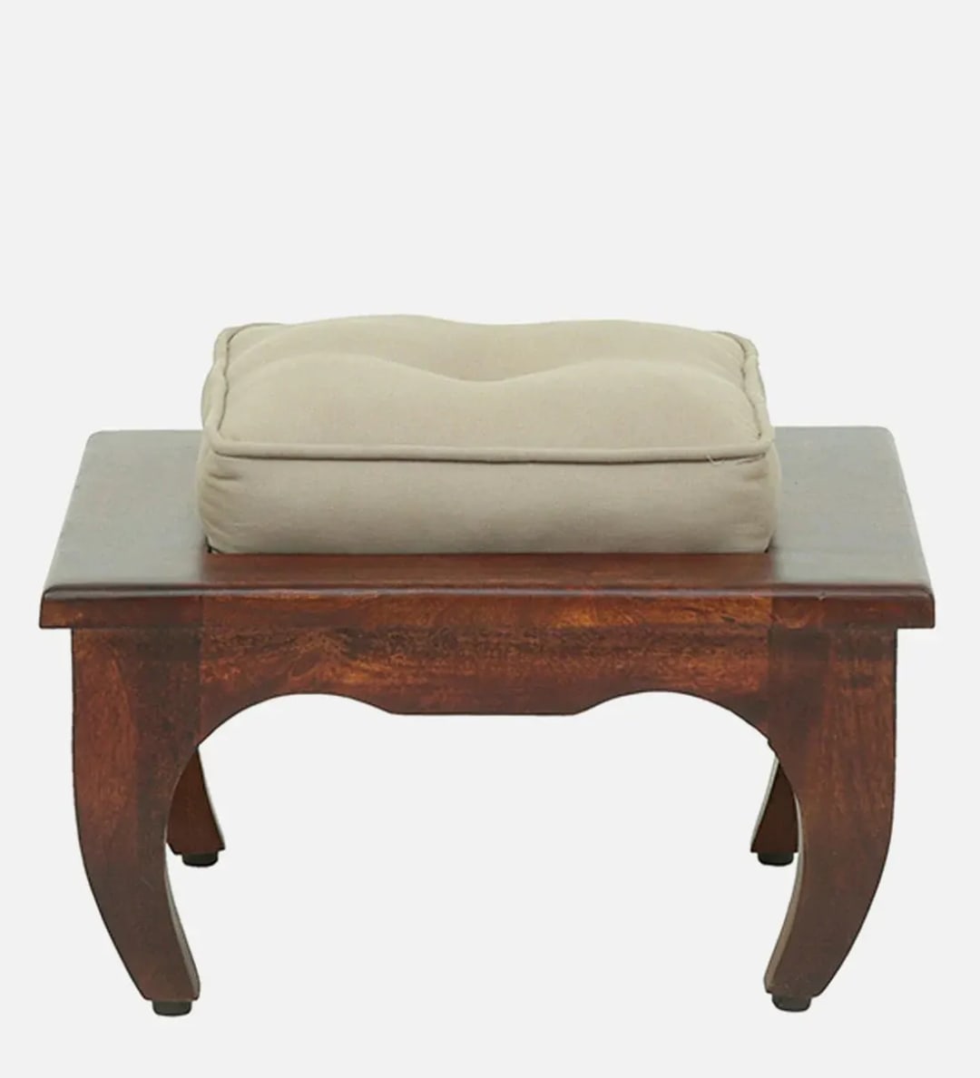 Bexley Stylish Handmade Teak Wood Pouffe Ottoman Stool (Oak Finish), view 2