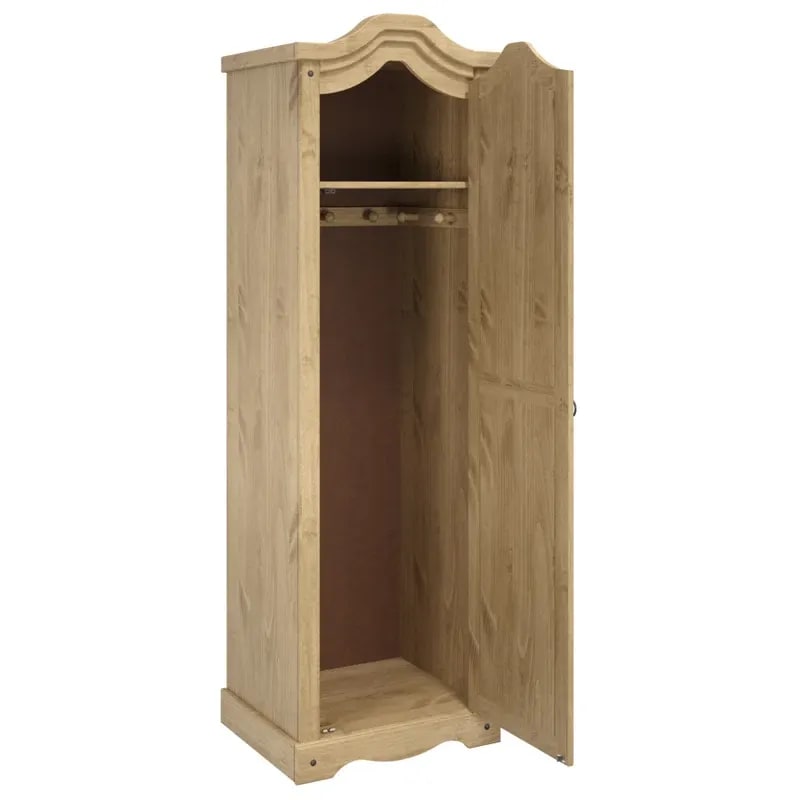 Crafts Brannick Teak Wood Multipurpose Storage Wardrobes & Dressers for Elegant Bedroom Storage Solution with 1 Doors (Brown), view 4
