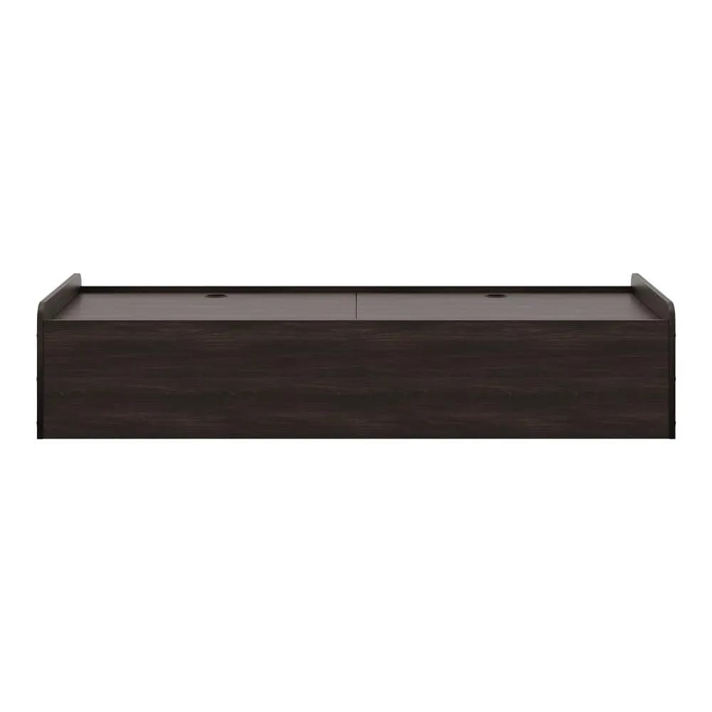 Crawfish Handmade Rectangular Teak Wood Storage Diwan Bed Wood Diwan with Spacious Storage for Living Room Bedroom Walnut Finish, view 4