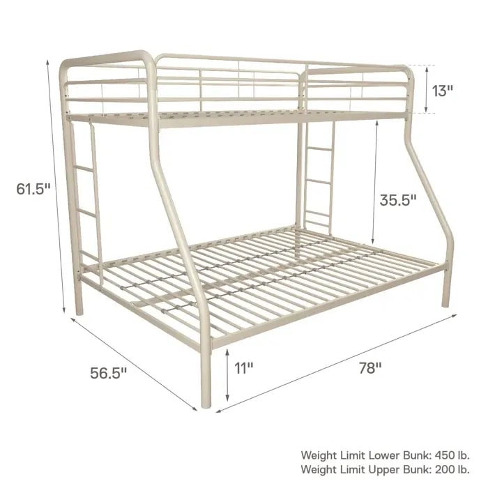 Daury Handmade Teak Wood Bunk Bed with Ladder for Adults, view 4
