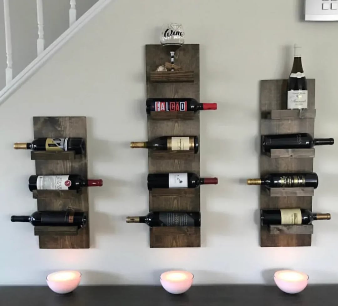 Entertaining Wooden 4 Tier Wine Racks Holder Storage Organizer Rack (Set of 2), view 3