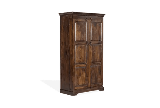 Grand Storing Handmade Teak Wood Bar Cabinet Stylish Look for Wine, Liquor, Glasses (Walnut Finish), view 2