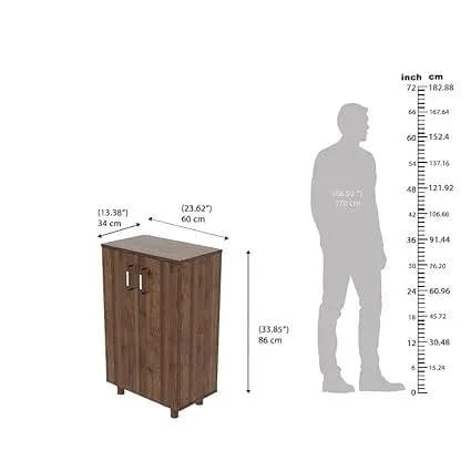 Gttga Engineered Wood Shoe Rack, 4-Shelf Space-Saving Shoe Storage Organizer for Entryway & Hallway, (Columbian Walnut Finish), view 5