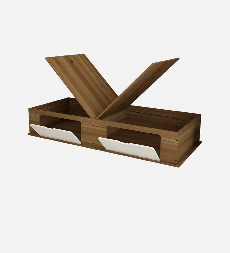 Gusto Handmade Rectangular Teak Wood Storage Diwan Bed Wood Diwan with Spacious Storage for Living Room & Bedroom ( White & Brown ), view 4
