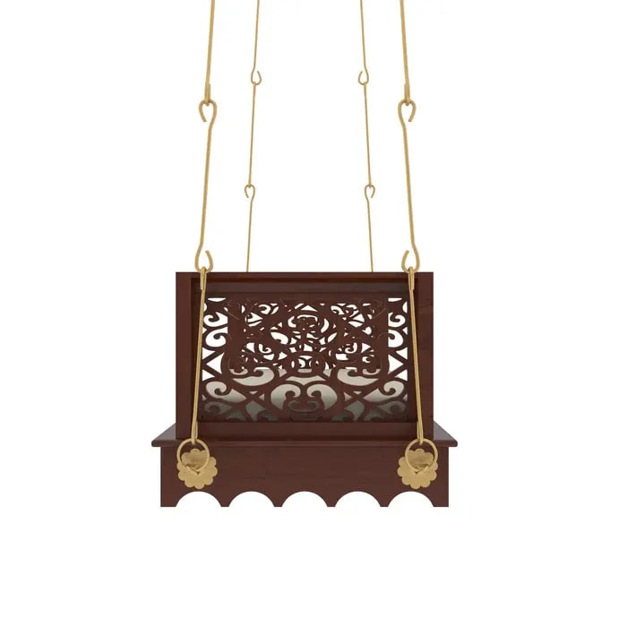 Irish Handmade Teak Wood Swing Patio Hammock Jhula Traditional Indian Style, view 5