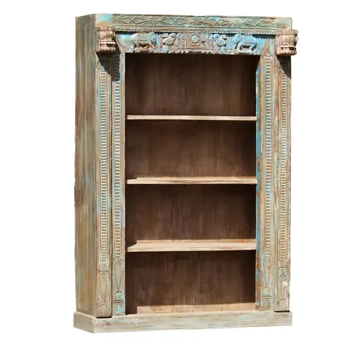 Marijus Handmade Teak Wood Bookshelf Rack for Library Home or Office, view 2
