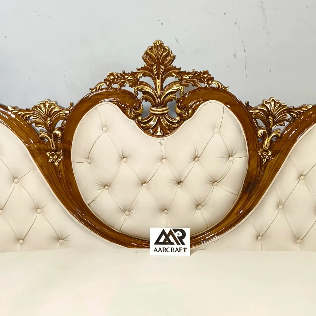 Royal Carving Upholestery Tufted Sofa, view 5