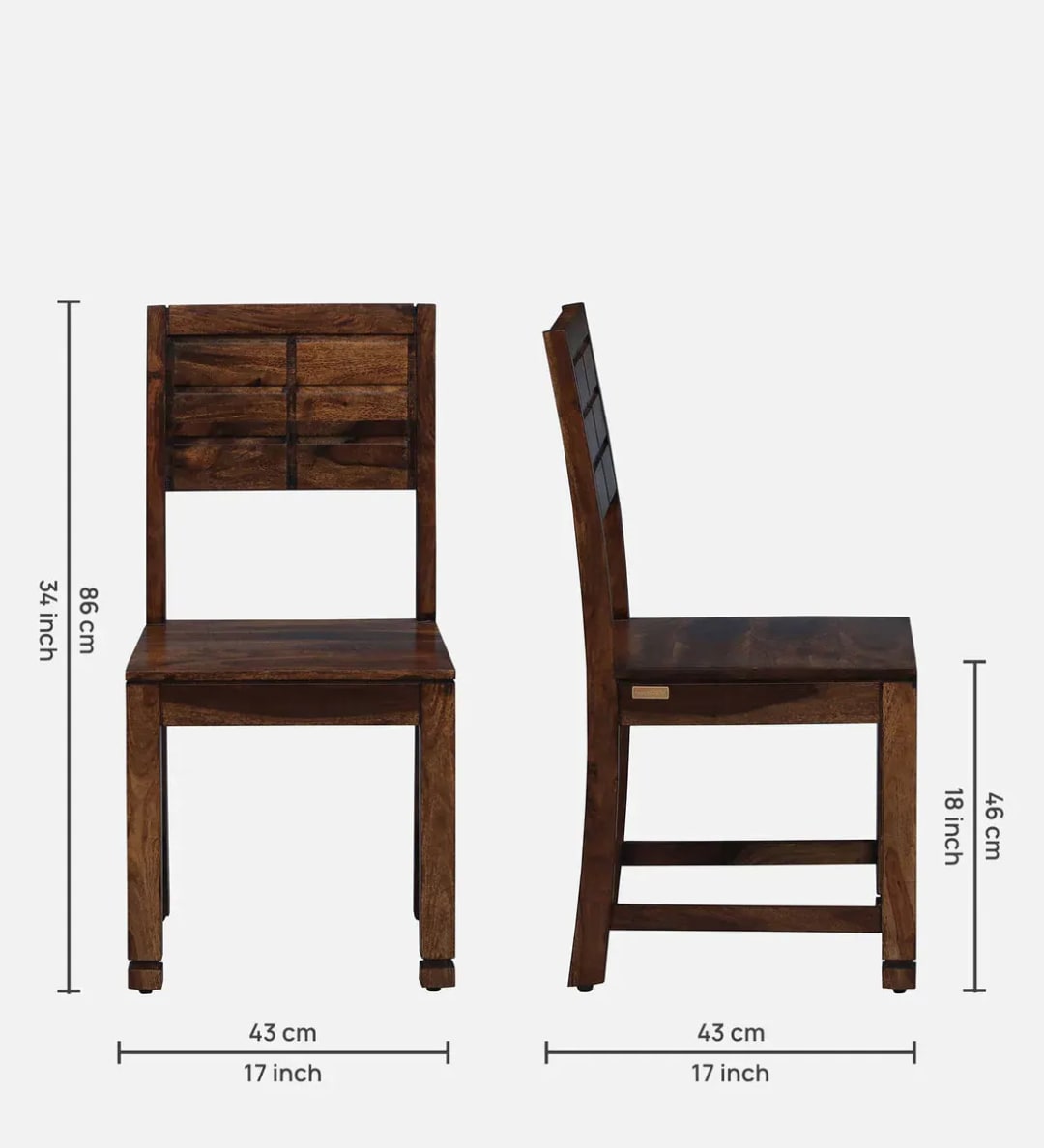 Segur Handmade Teak Wood Dining Chair Modern Design, Perfect for Dining Room or Kitchen (Teak Finish), view 4