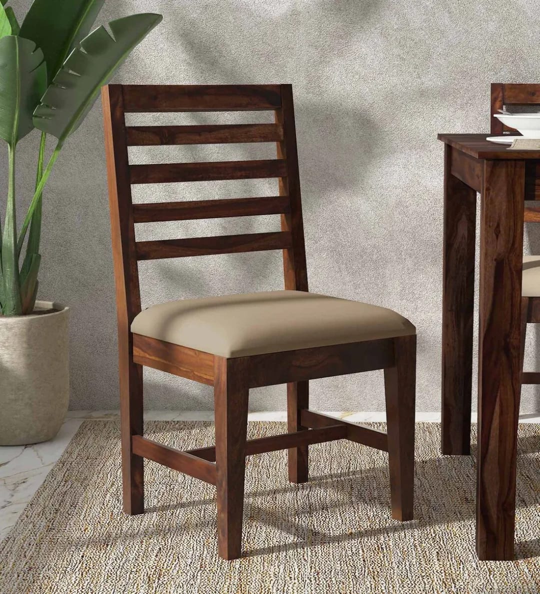 Stigen Handmade Teak Wood Dining Chair Modern Design, Perfect for Dining Room or Kitchen (Honey Oak Finish)