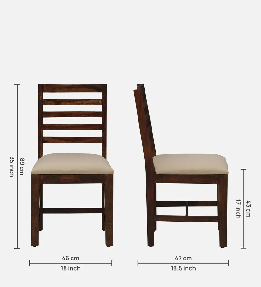 Stigen Handmade Teak Wood Dining Chair Modern Design, Perfect for Dining Room or Kitchen (Honey Oak Finish), view 4