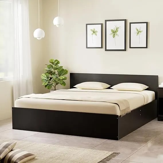 (TEAK Wood) Queen Size Box Storage Bed in Dark Wenge Finish