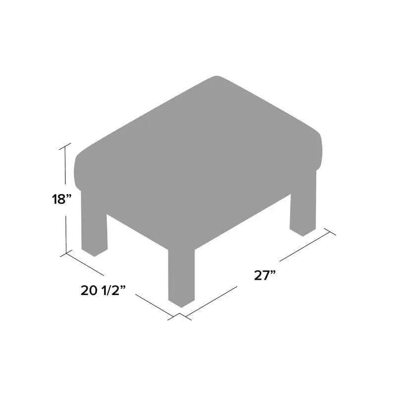 Wide Square Handmade Teak Wood Ottoman (Brown), view 2