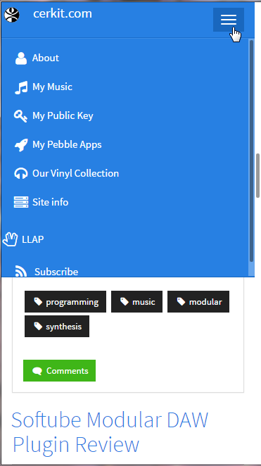 image of iPhone 6 menu expansion on mobile device