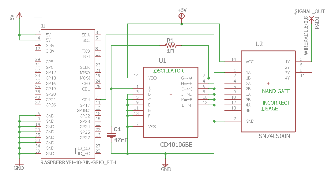 Incorrect circuit schematic