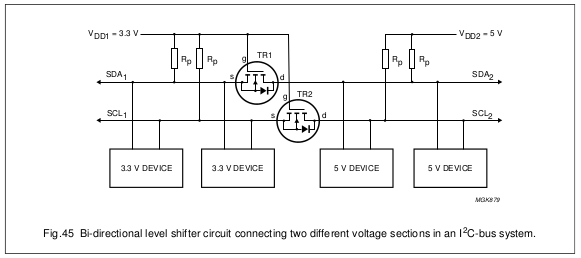 i2c logic level shifter circuit