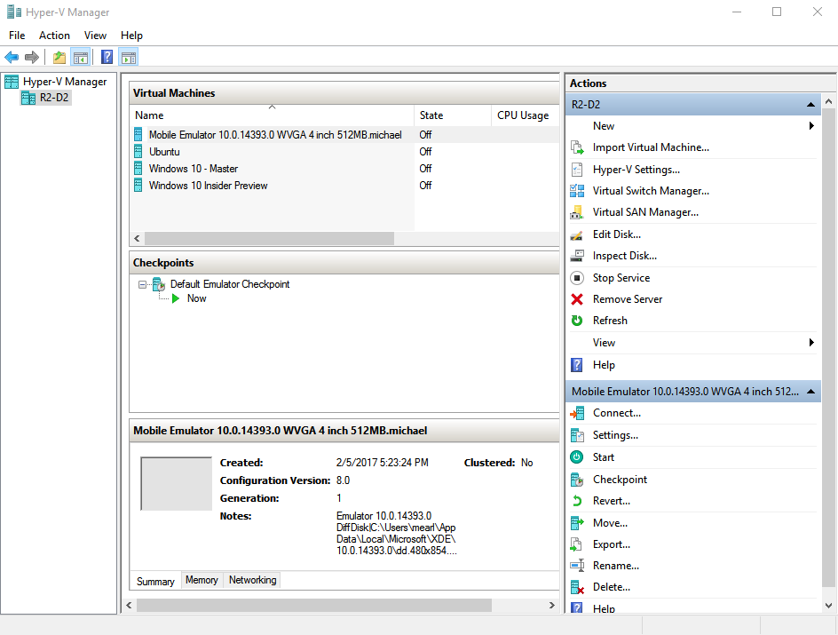 Hyper-V Dashboard