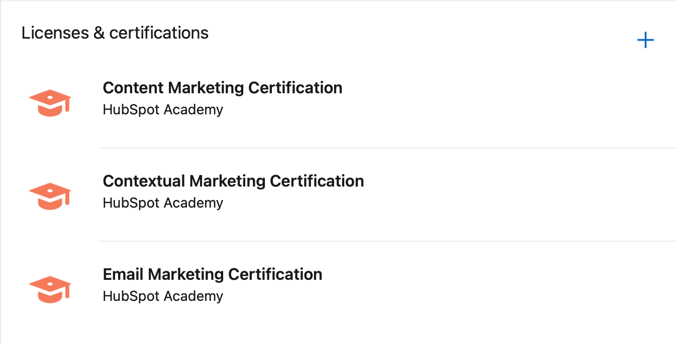 HubSpot certification on LinkedIn HubSpot certification on LinkedIn