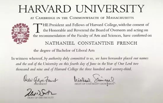 Harvard Diploma Certificate Harvard Diploma Certificate