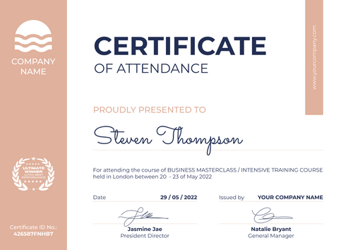 certificate of appreciation for sponsorship template