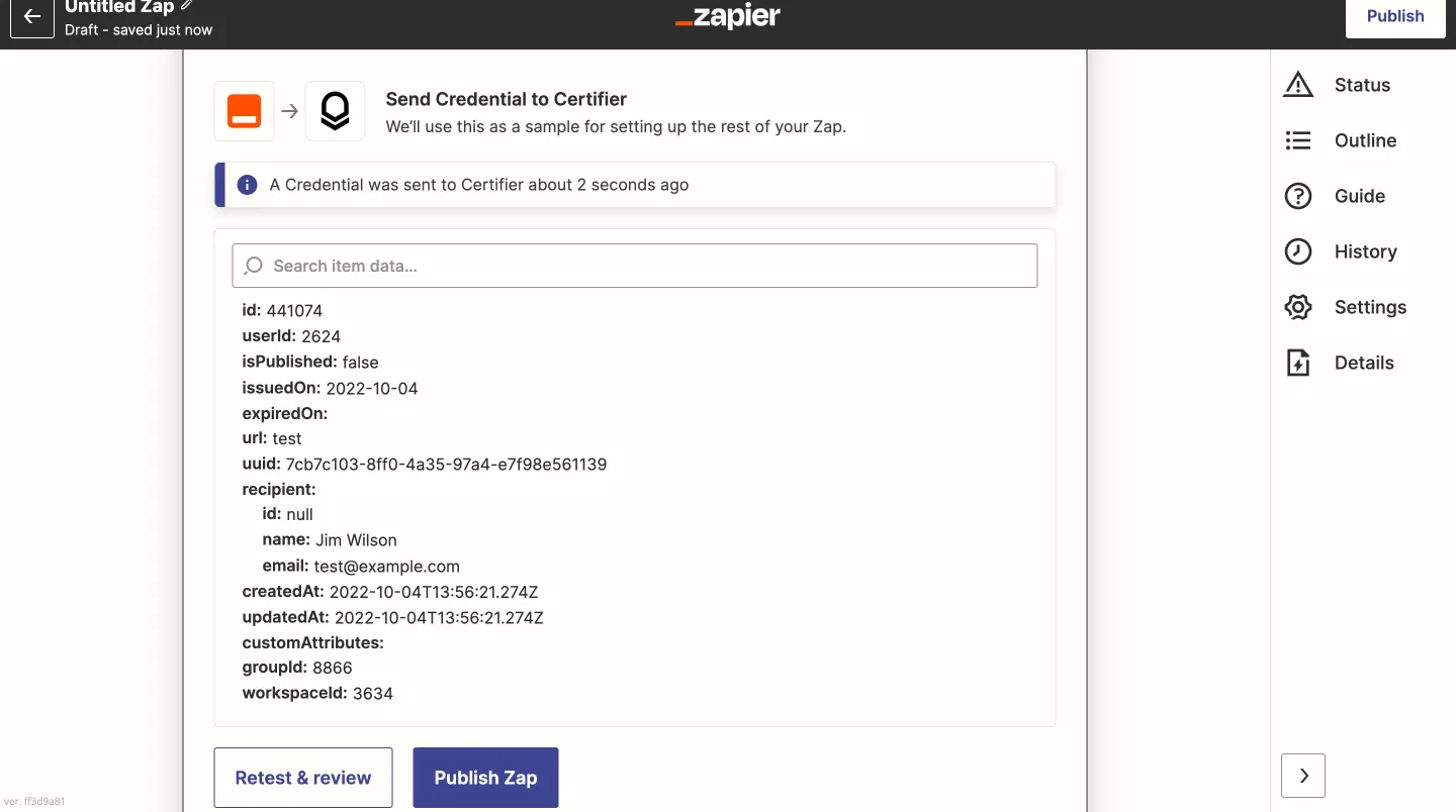 Thinkific Zapier test Thinkific Zapier test