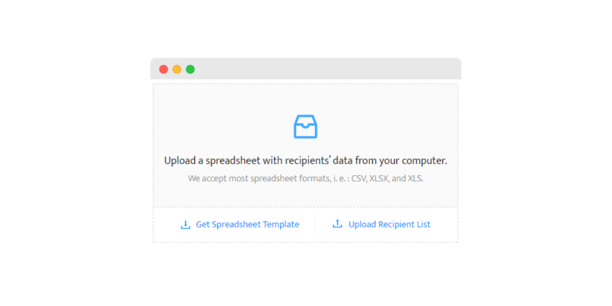 Uploading certificate recipients' data in Certifier. Uploading certificate recipients' data in Certifier.