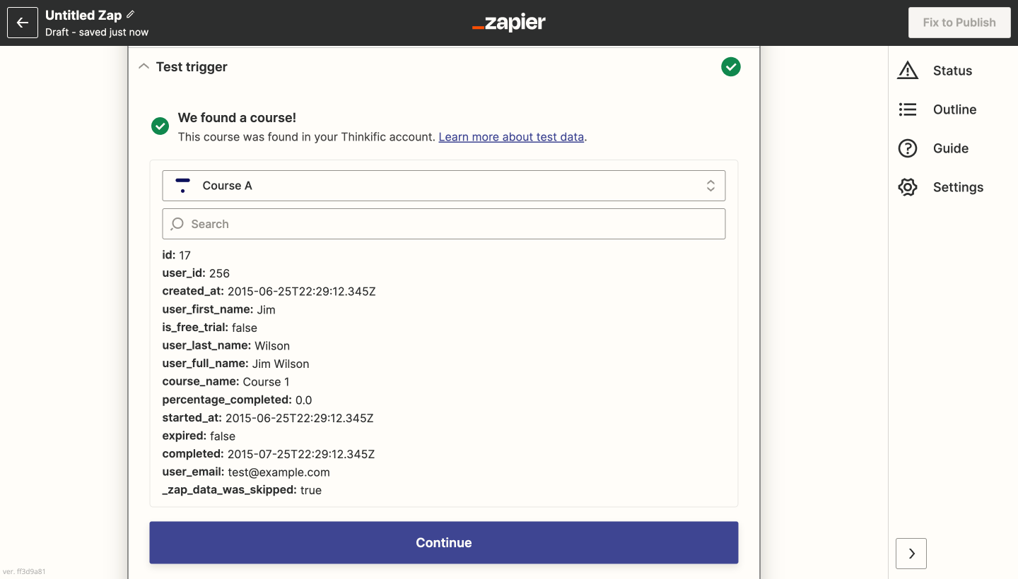 #5 Certifier - running a Zapier test #5 Certifier - running a Zapier test