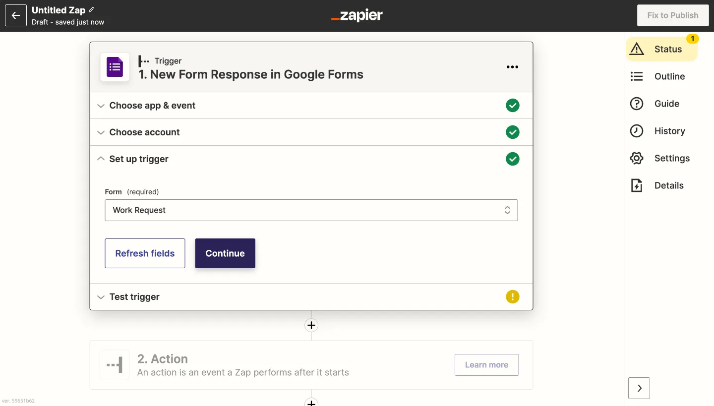 #4 Certifier - choose a form for set up Zap #4 Certifier - choose a form for set up Zap