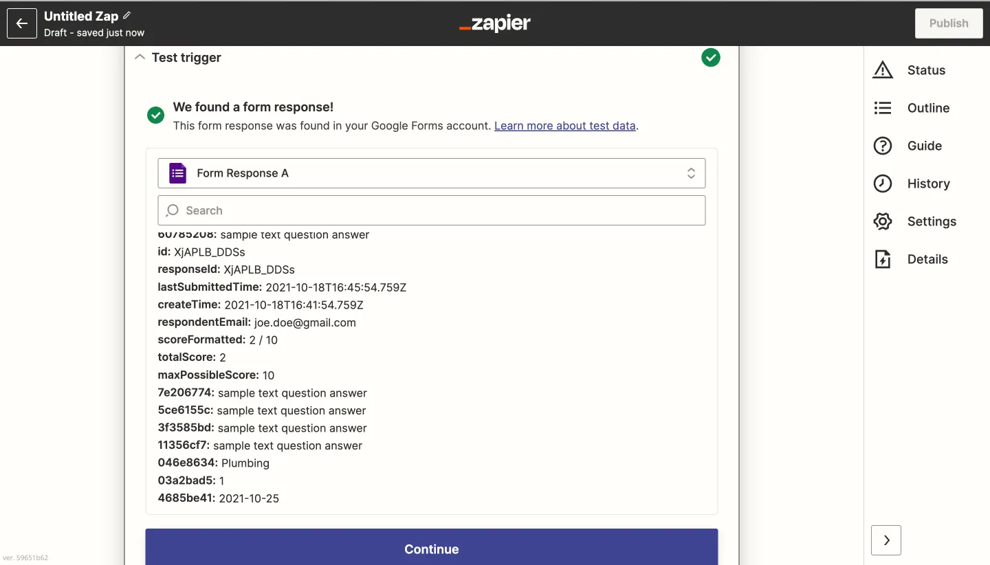 #5 Certifier - Check Google Form trigger by running a test #5 Certifier - Check Google Form trigger by running a test