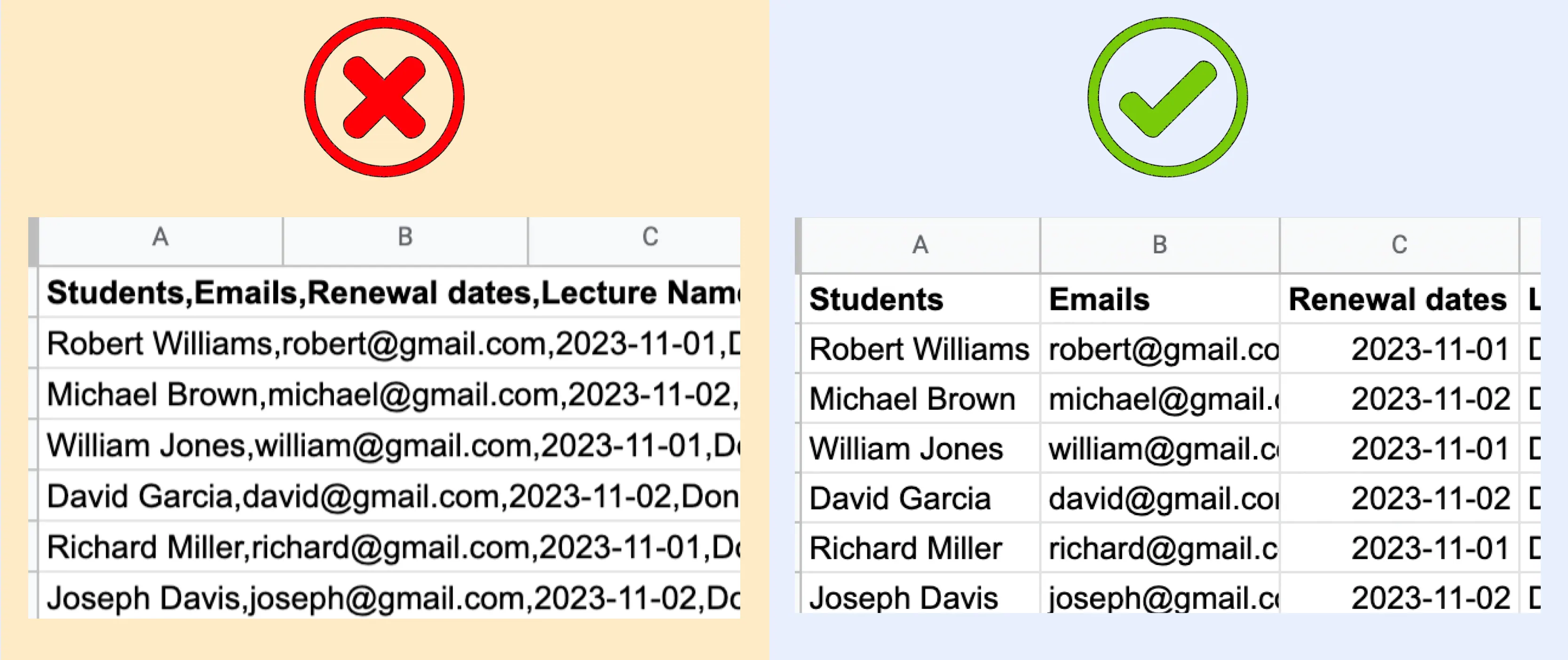 Certifier Google Sheet with students Certifier Google Sheet with students