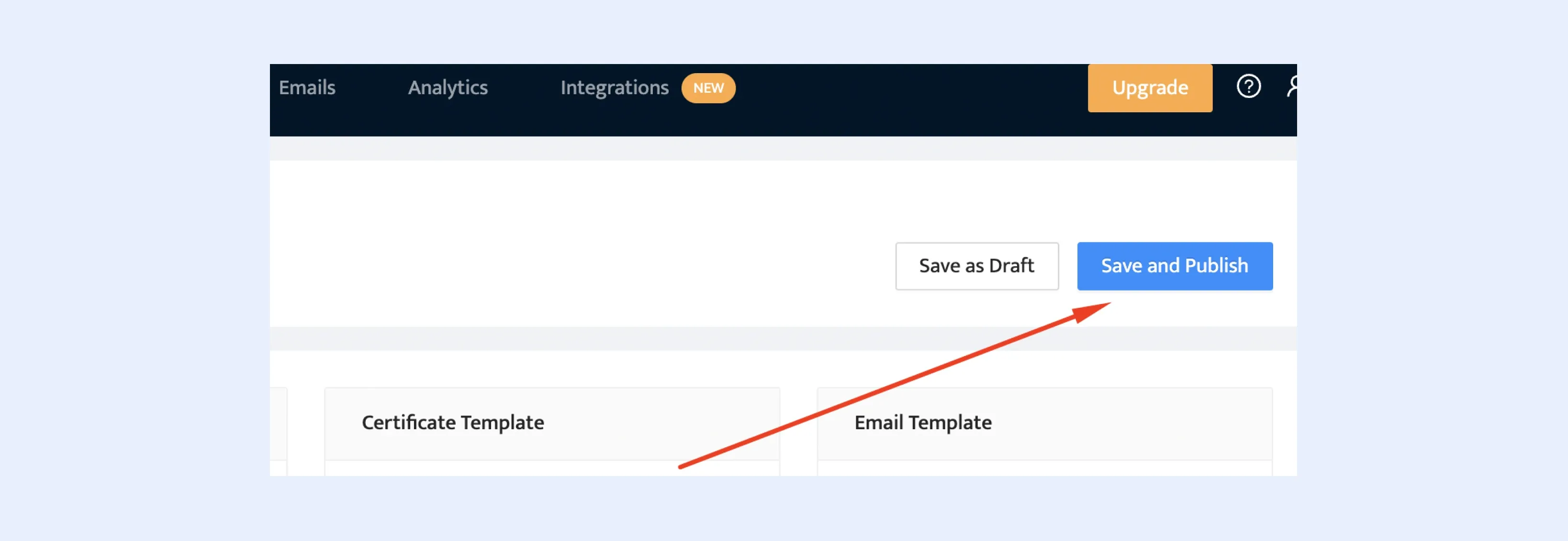Save and Publish certificates Save and Publish certificates