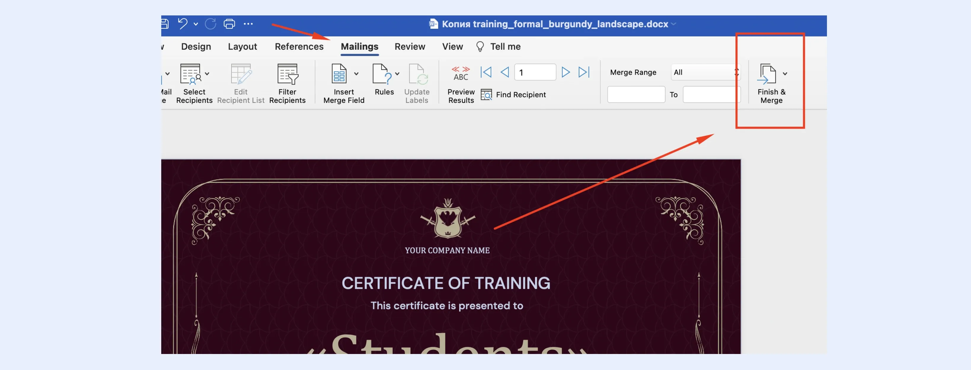 Fining and merge certificates Fining and merge certificates