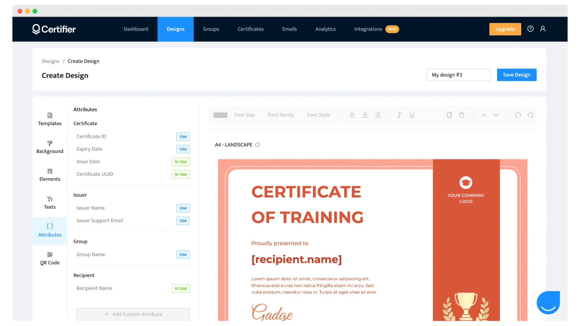 Certifier dashboard, a certificate software for eLearning automation and certificates. Certifier dashboard, a certificate software for eLearning automation and certificates.