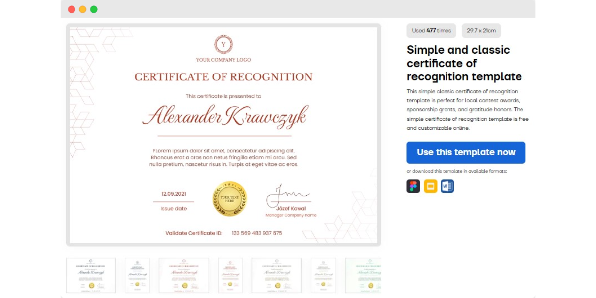 White with golden elements classic online test certificate template. White with golden elements classic online test certificate template.