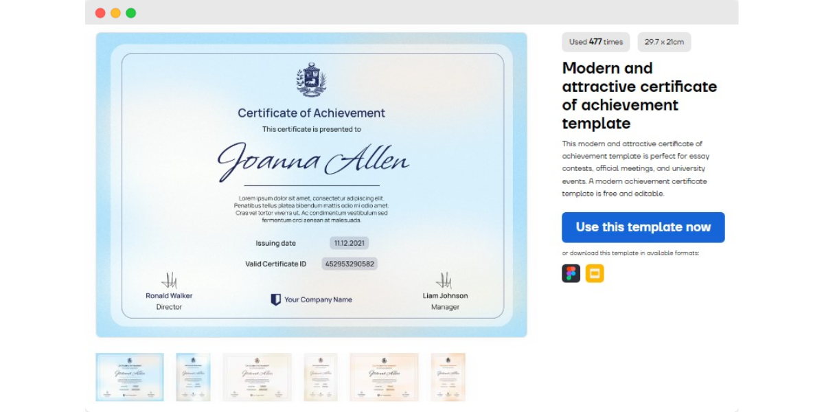 Baby blue modern online test certificate template. Baby blue modern online test certificate template.