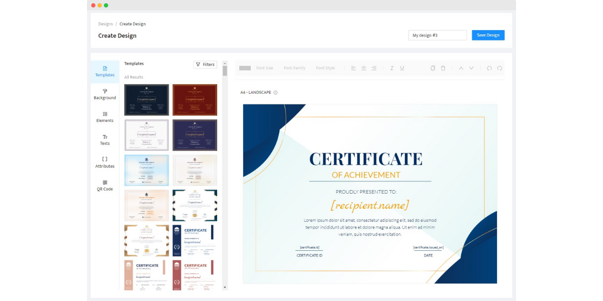 The process of creating online test certificates for teachers in Certifier. The process of creating online test certificates for teachers in Certifier.