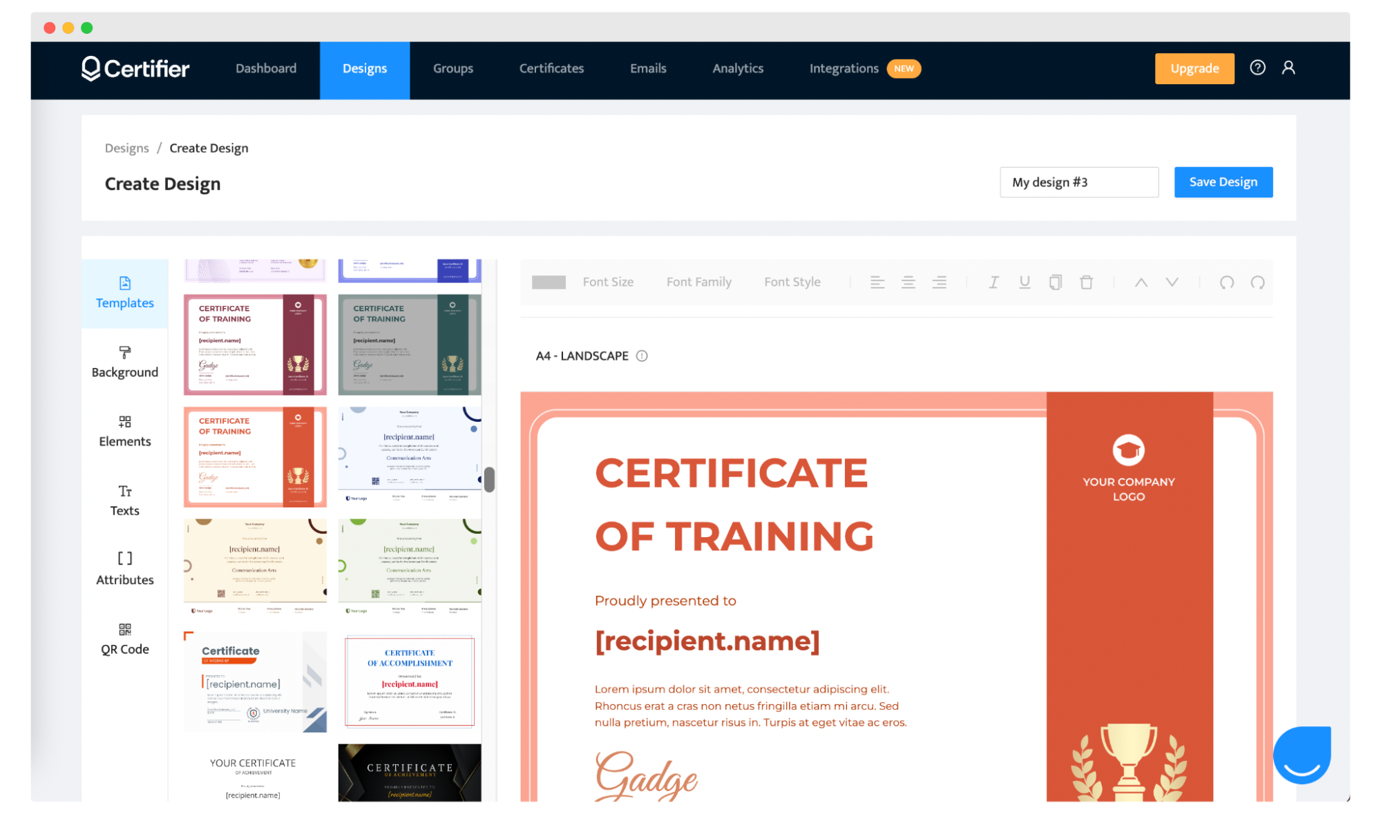 Certifier as a tool for gamification. Certifier as a tool for gamification.